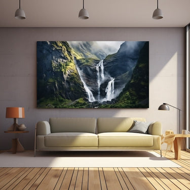 Mountain with Waterfall Painting